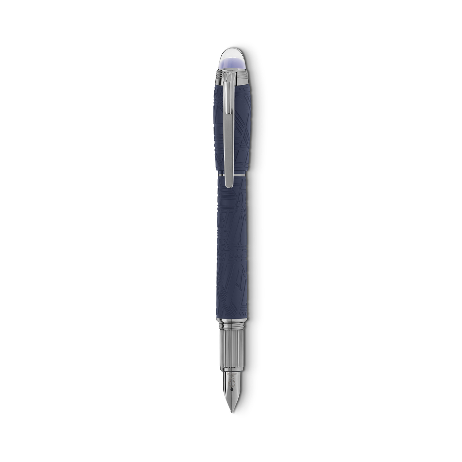 Montblanc, StarWalker Space Blue Resin Fountain Pen A Montblanc, StarWalker Space Blue Resin Fountain Pen crafted in blue precious resin with all metal parts coated in dark ruthenium and a hand-crafted rhutenium-coated Au 585 gold nib.
