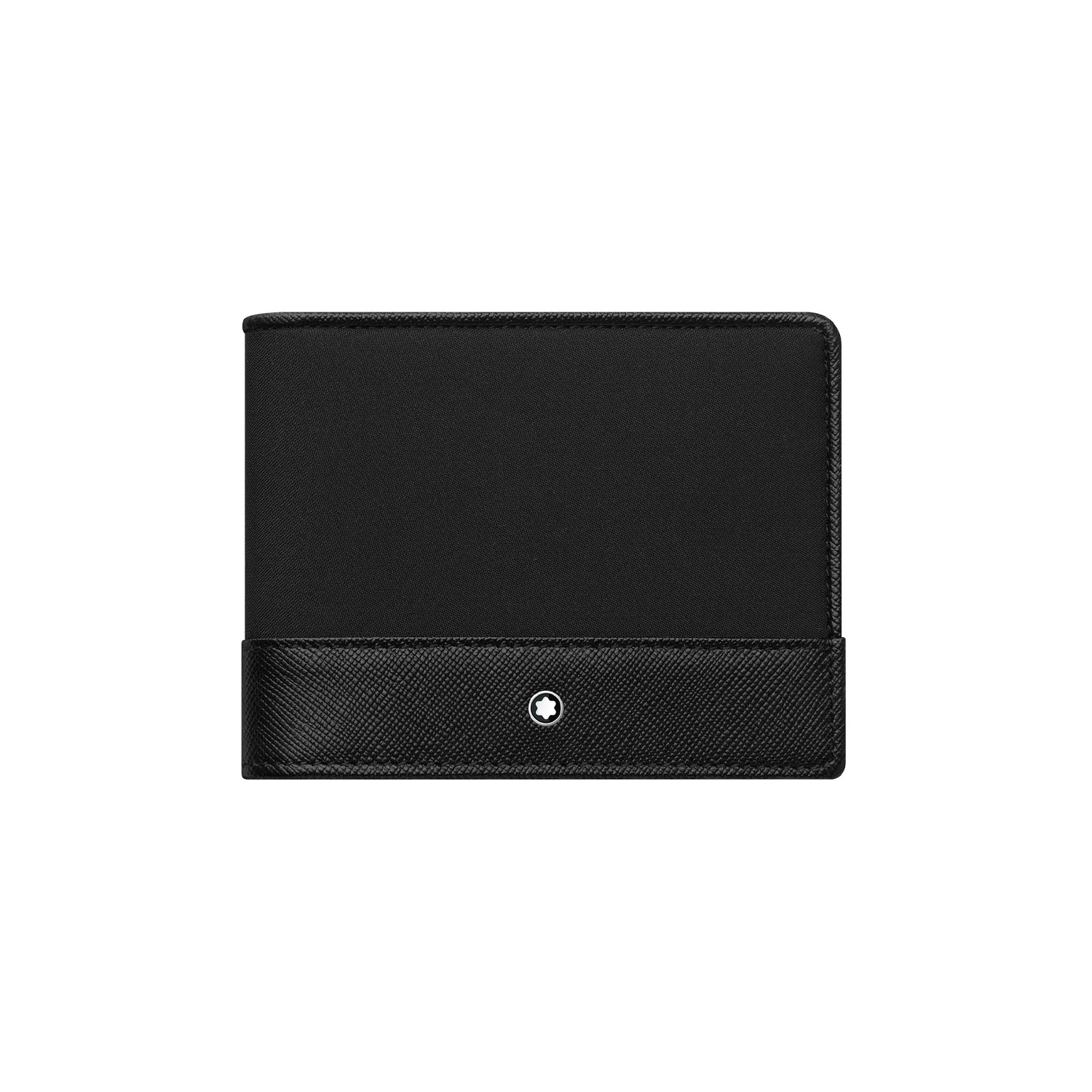 A Montblanc, Sartorial Jet wallet with a money clip crafted in black Saffiano-print calfskin with four credit card slots and two additional pockets.