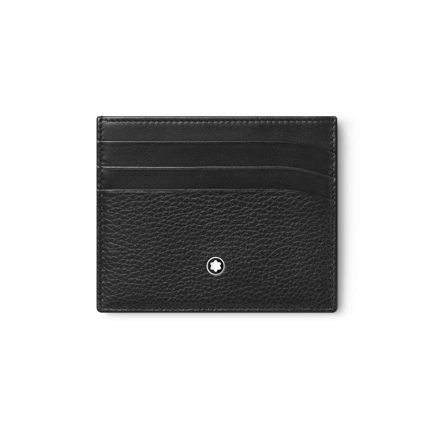 Montblanc, Meisterstück Soft Grain 6cc Pocket A Montblanc, Meisterstück soft grain pocket accessory crafted in black soft grained leather featuring six credit card slots.