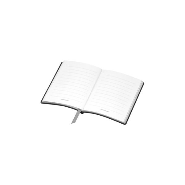 A Montblanc, Fine Stationery #145 black lined notebook featuring 64 sheets and designed with a traditional look in the finest Saffiano-printed leather.