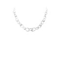 A sterling silver, graduated interlocking link necklace from Georg Jensen's Offspring collection.