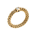 FOPE, Souls Collection, 18ct Yellow Gold Diamond Flex'It Ring An 18ct yellow gold Flex'It ring set with a single diamond belonging to FOPE's Souls collection.