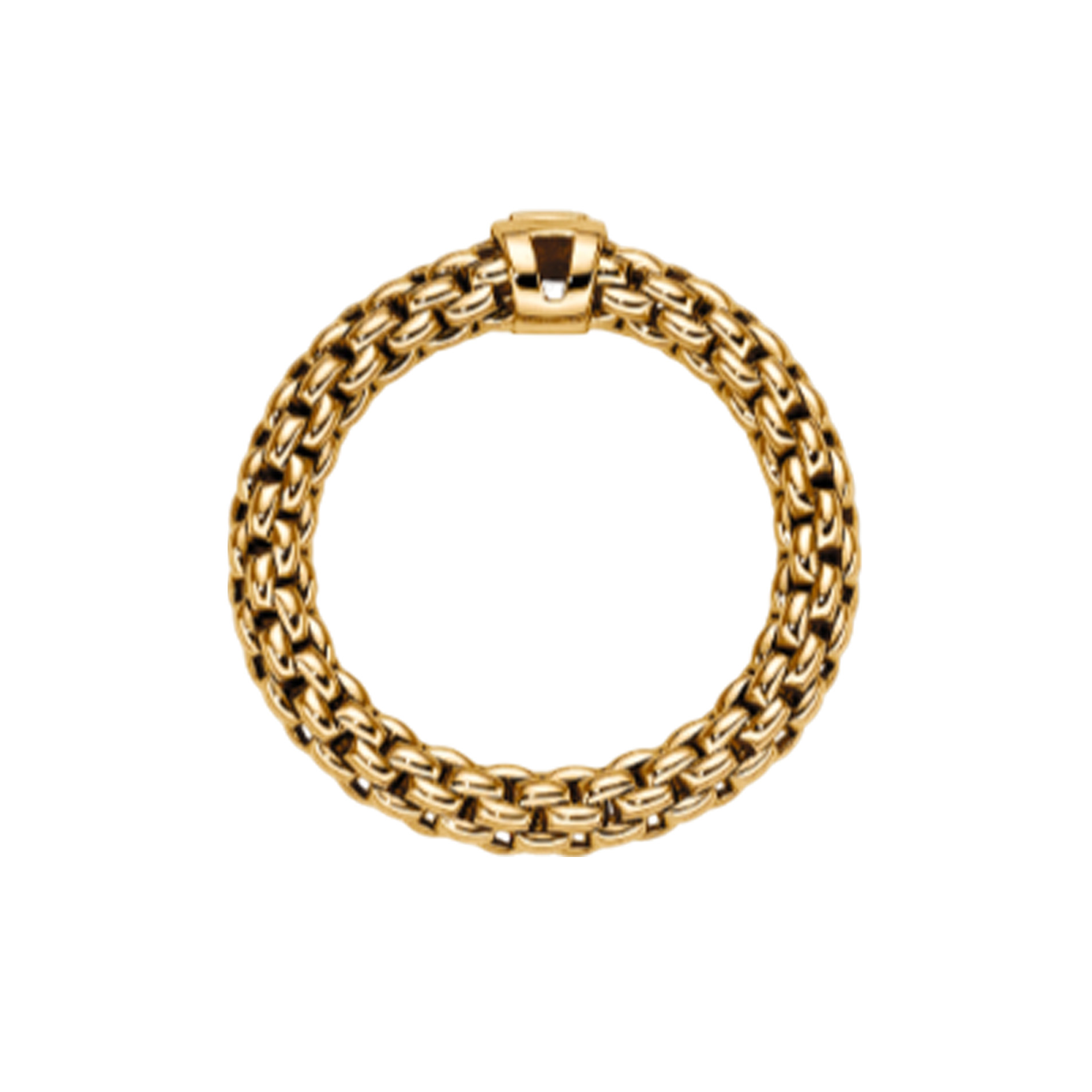 FOPE, Souls Collection, 18ct Yellow Gold Diamond Flex'It Ring An 18ct yellow gold Flex'It ring set with a single diamond belonging to FOPE's Souls collection.