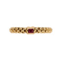 FOPE, Souls Collection, 18ct Yellow Gold Ruby Flex'It Ring An 18ct yellow gold Flex'It ring set with a single red ruby belonging to FOPE's Souls collection.