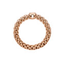 An 18ct rose gold Flex'It ring with a single green emerald belonging to FOPE's Souls collection.