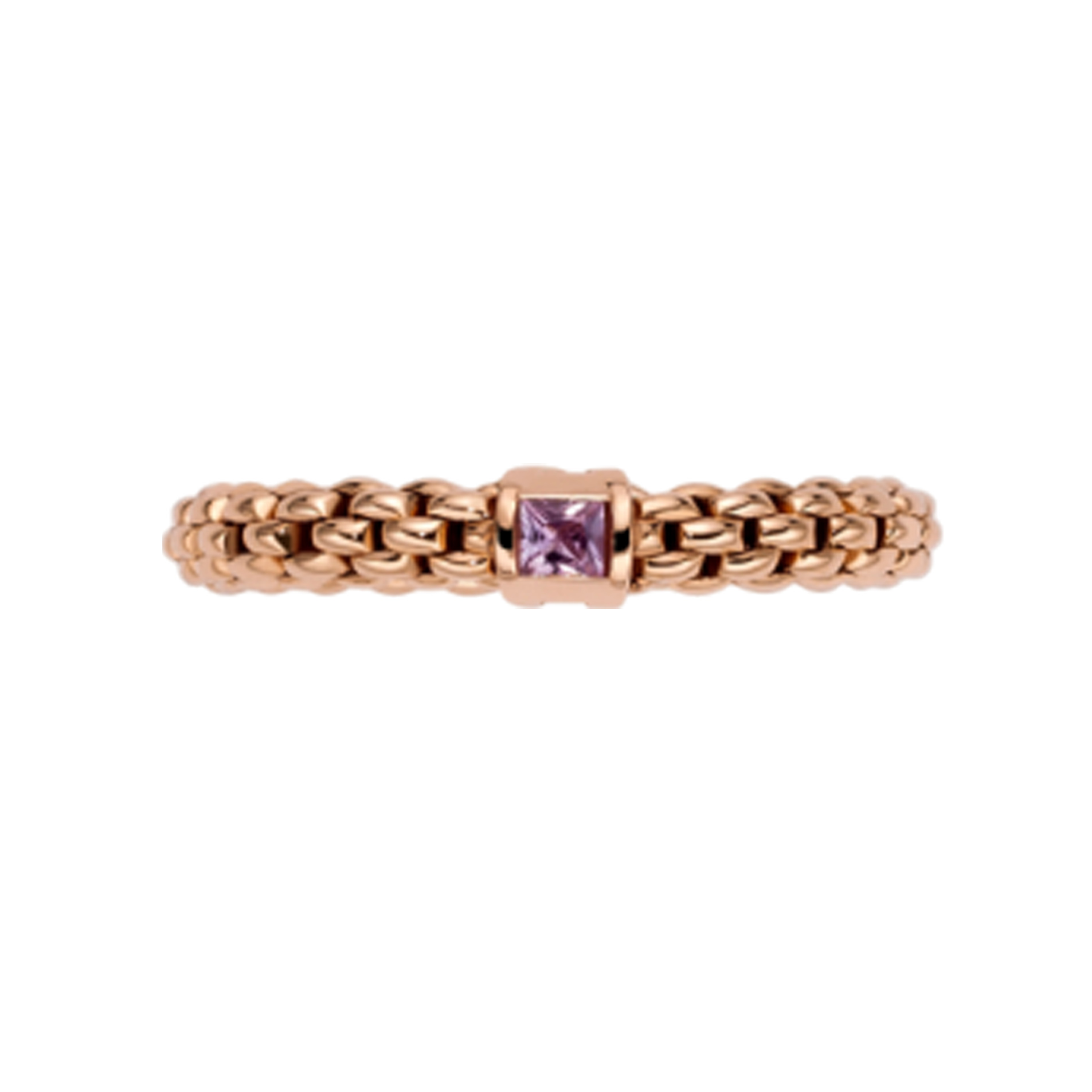 FOPE, Souls Collection, 18ct Rose Gold Pink Sapphire Flex'It Ring