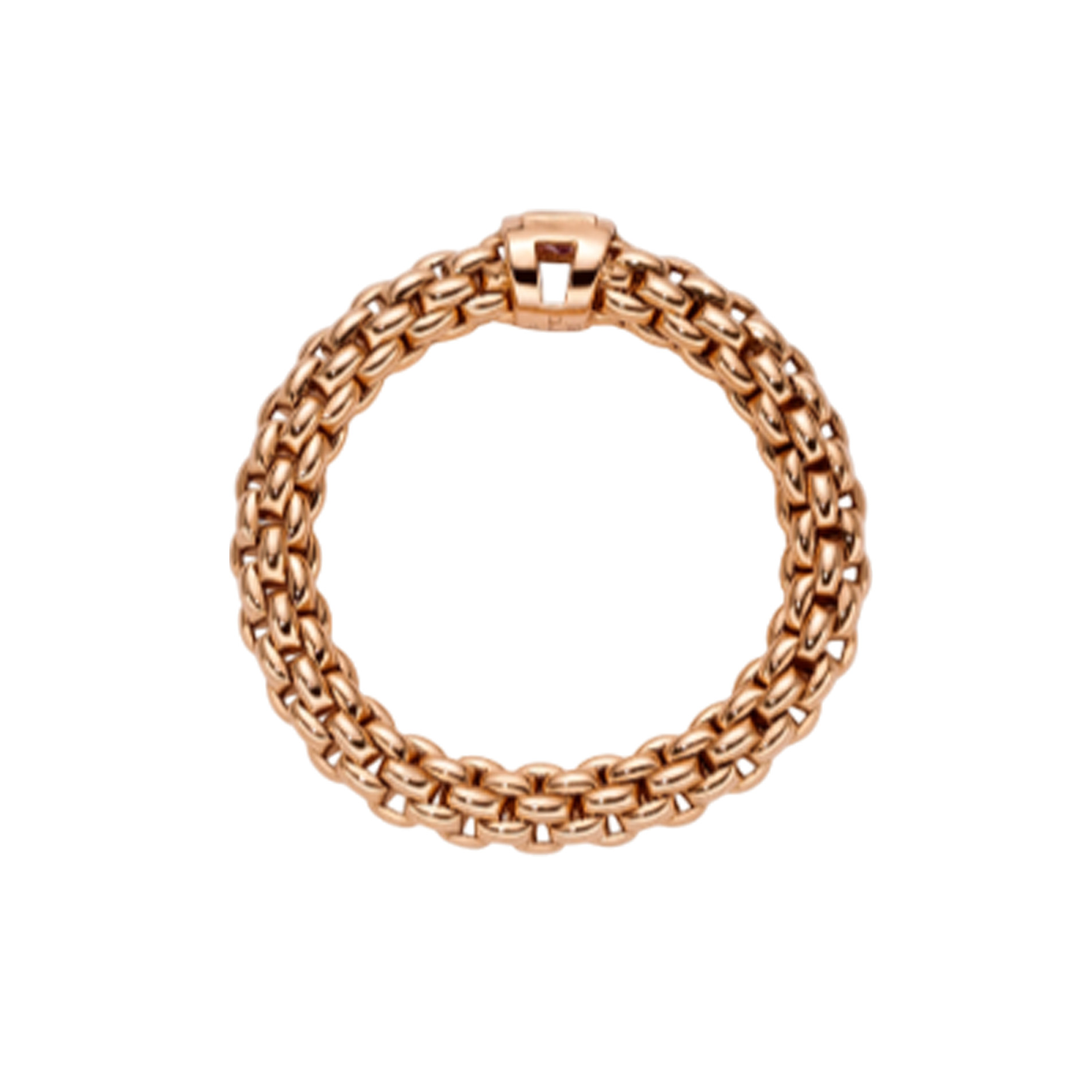 FOPE, Souls Collection, 18ct Rose Gold Pink Sapphire Flex'It Ring