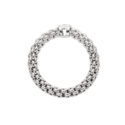 An 18ct white gold Flex'It bracelet set with a single blue sapphire belonging to FOPE's Souls collection.
