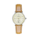 Herbelin, Inspiration Ivory, Quartz Women's Watch Herbelin, Inspiration with a 32mm stainless steel case and a brown leather strap featuring a featuring a small seconds hand function and an ivory coloured dial.
