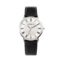 Herbelin, Classique White, Quartz Men’s 38mm Watch Herbelin, Classique with a 38mm stainless steel case and black leather strap featuring a date function and a white dial.