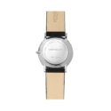Herbelin, Classique White, Quartz Men’s 38mm Watch Herbelin, Classique with a 38mm stainless steel case and black leather strap featuring a date function and a white dial.