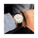 Herbelin, Classique White, Quartz Men’s 38mm Watch Herbelin, Classique with a 38mm stainless steel case and black leather strap featuring a date function and a white dial.