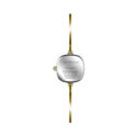Herbelin, Fil with a 24mm square yellow gold PVD coated stainless steel case and bracelet strap featuring a black dial.