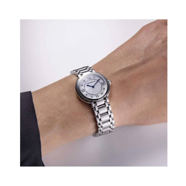 Herbelin, Galet with a 28mm stainless steel case and bracelet strap featuring a white mother of pearl zircon set dial.