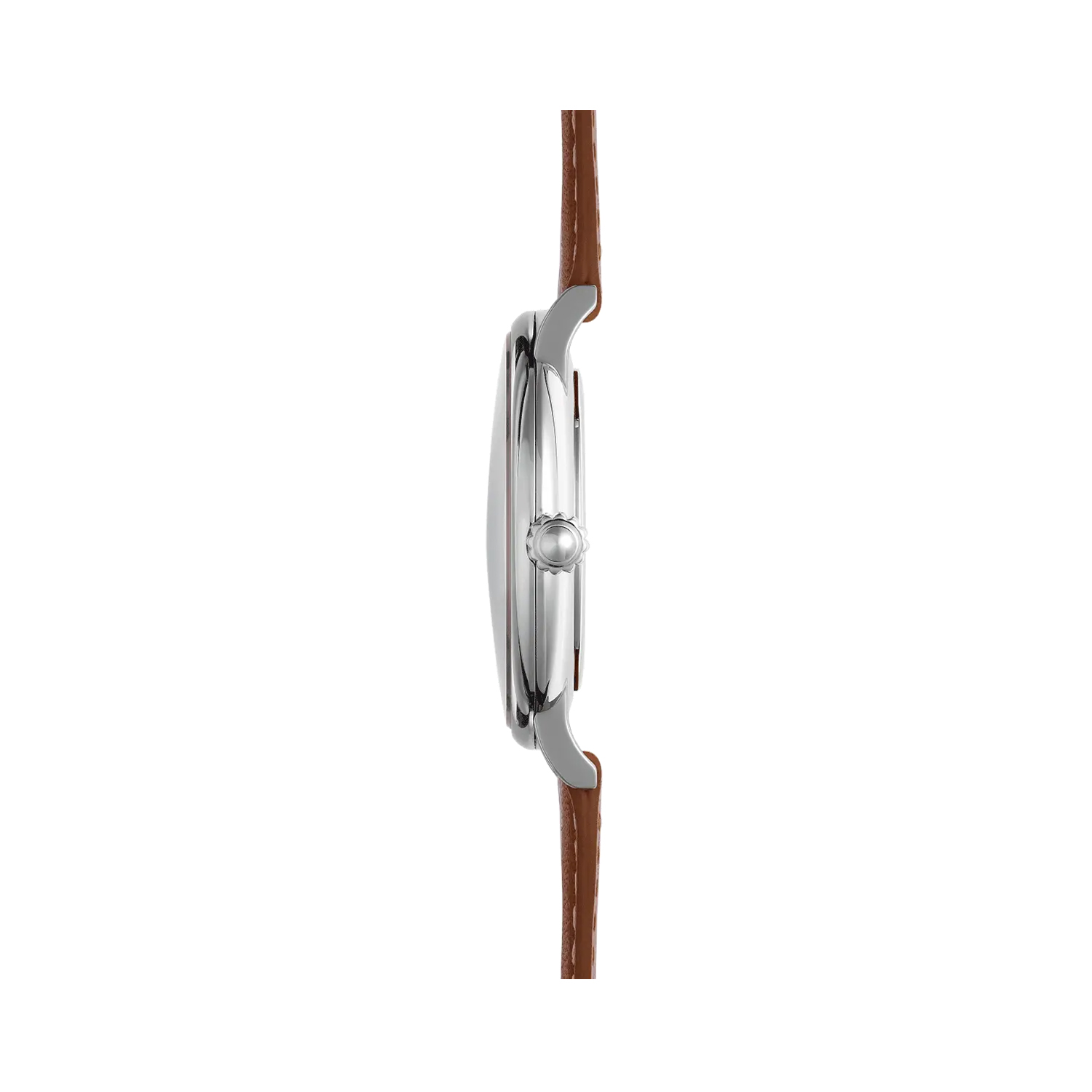 Herbelin, Inspiration with a 40mm stainless steel case and a brown leather strap featuring a small seconds hand function and an ivory coloured dial.