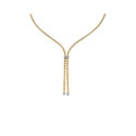 An 18ct yellow gold necklace with a single 18ct white gold diamond set rondel belonging to the FOPE EKA collection.
