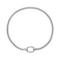 An 18ct white gold necklace with a pave set diamond clasp belonging to FOPE's EKA collection.
