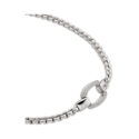 An 18ct white gold necklace with a pave set diamond clasp belonging to FOPE's EKA collection.