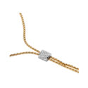 FOPE, Aria Collection, 18ct Yellow Gold Pave Diamond Slider Necklace An 18ct yellow gold pave set diamond slider necklace belonging to FOPE's Aria collection.