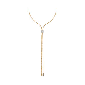 An 18ct yellow gold pave set diamond slider necklace belonging to FOPE's Aria collection.