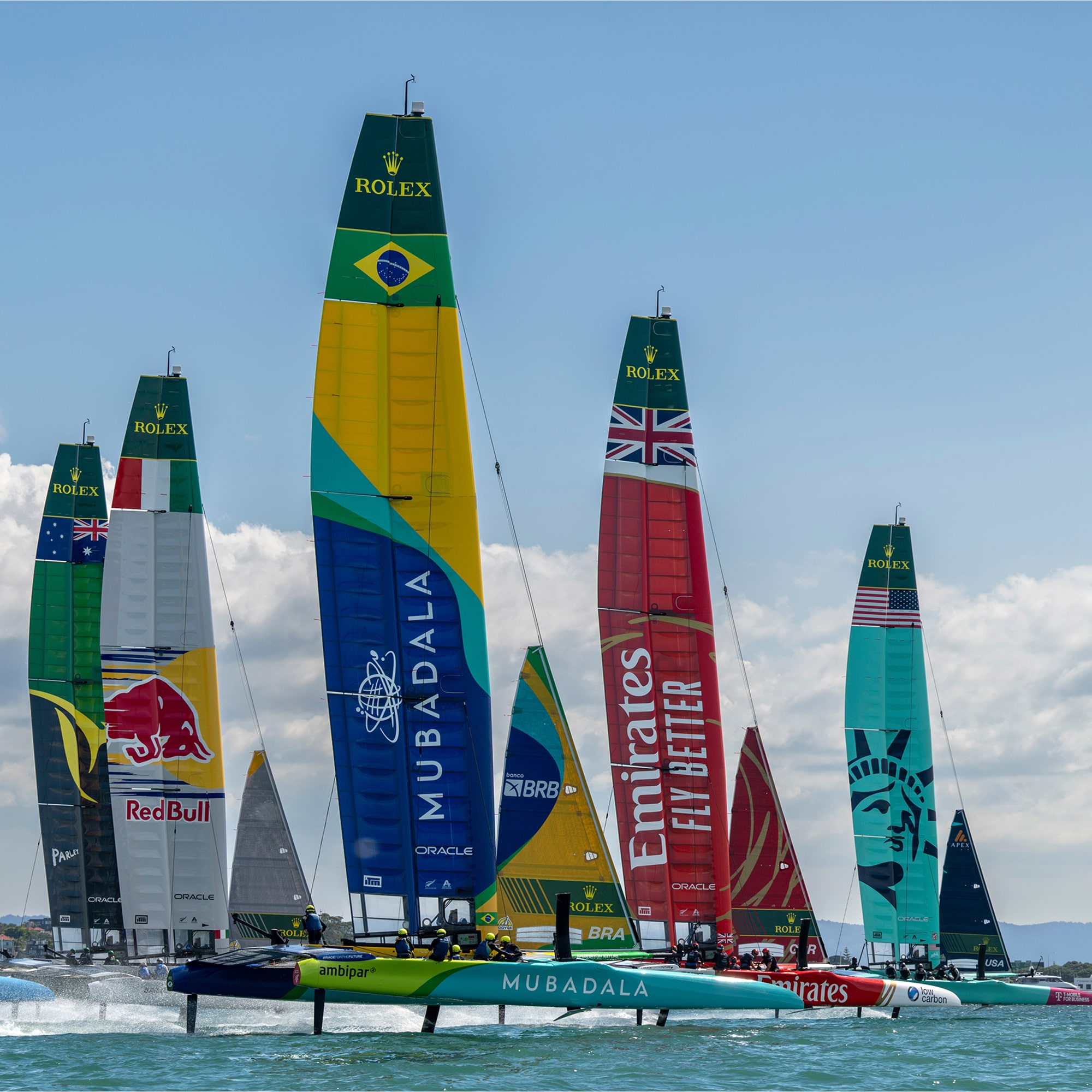 Rolex SailGP yachts in sea