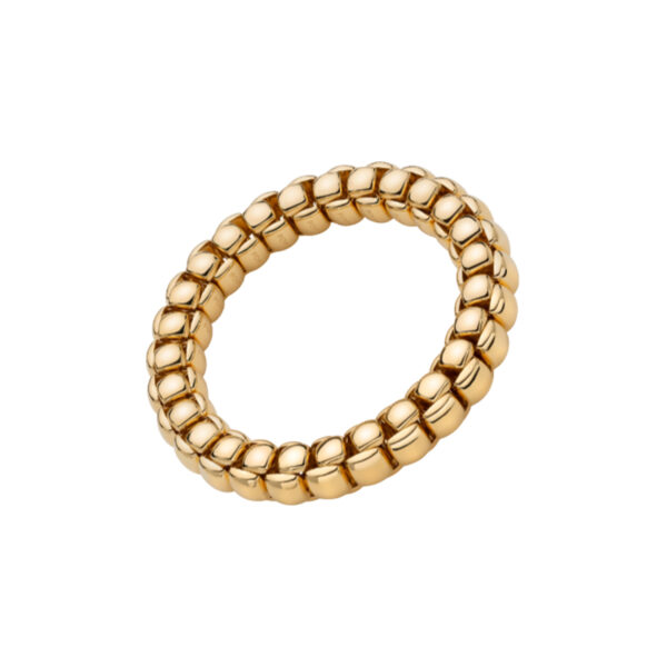 An 18ct yellow gold Flex'It bracelet belonging to FOPE's Luna collection.