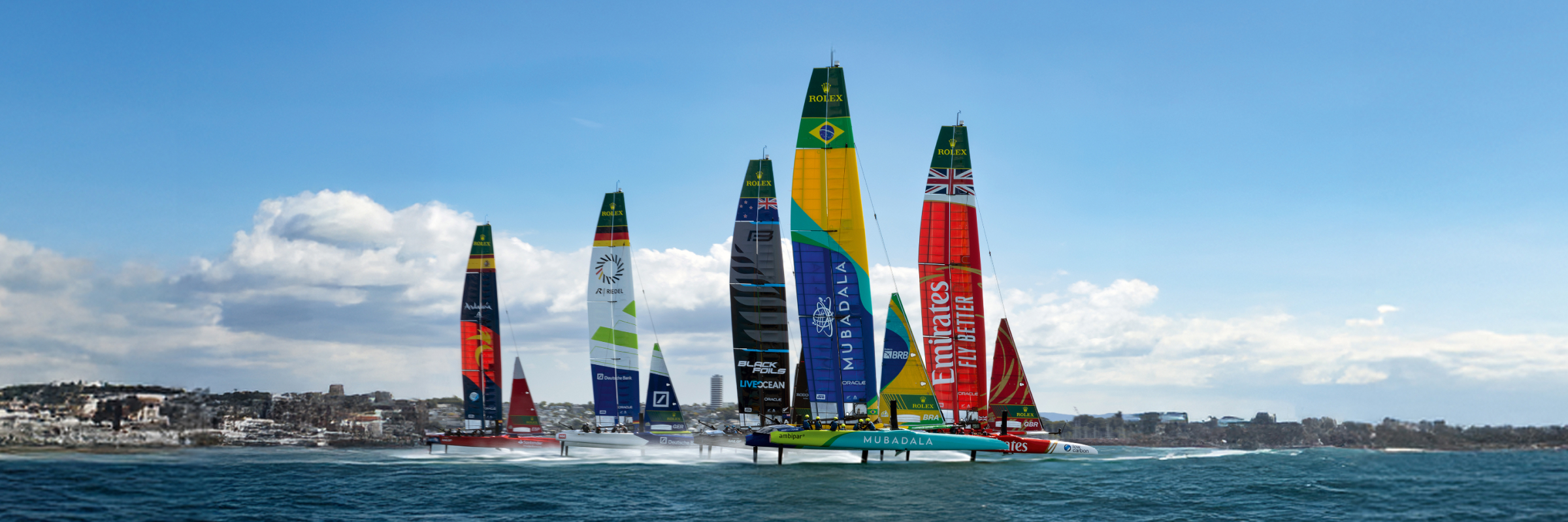 SailGP boats in water