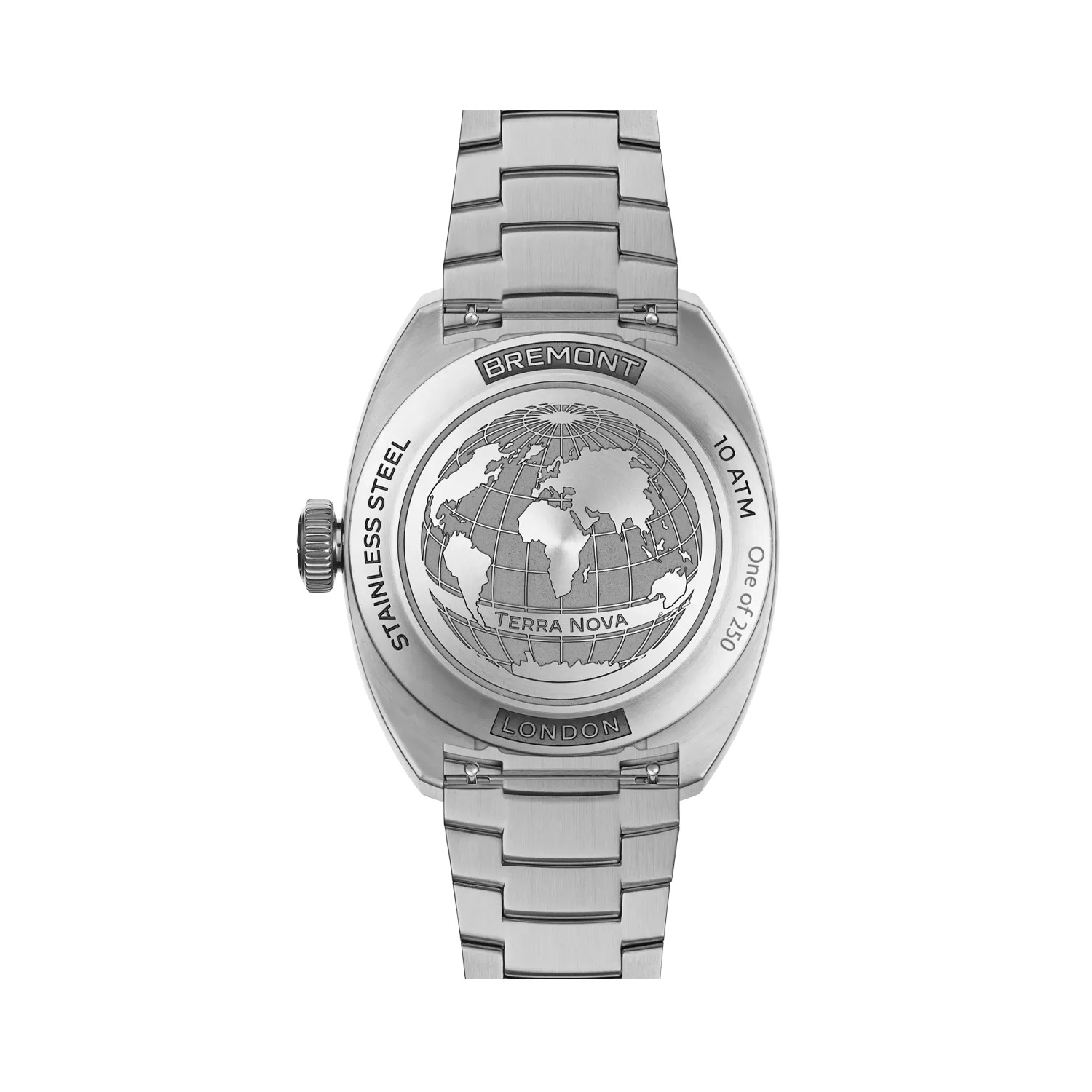 Bremont, Terra Nova 38 Pink Limited Edition, Automatic Women's Watch Bremont, Terra Nova Pink Limited Edition with a 38mm stainless steel case and bracelet strap featuring a pink dial.