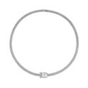 FOPE, Solo Collection, 18ct White Gold Diamond Flex’It Necklace: 0.47 carats An 18ct white gold Flex'It necklace with two white gold diamond set rondels, belonging to Fope's Solo collection.