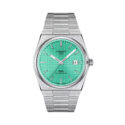 Tissot, PRX Powermatic 80 Light Green, Automatic Men's Watch Tissot, PRX Powermatic 80 with a 40mm stainless steel case and bracelet strap featuring a date function and light green dial.