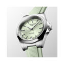 Longines, Conquest Sunray Green, Automatic Women's Watch Longines, Conquest with a 34mm stainless steel case and a green rubber strap featuring a date function and a green dial.