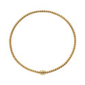 FOPE, EKA Collection, 18ct Yellow Gold Diamond Set Necklace: 0.01 carats An 18ct yellow gold Flex'It necklace with a single yellow gold diamond set rondel, belonging to FOPE's EKA collection.