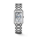 Longines, DolceVita Small Seconds, Quartz Women's Watch Longines, DolceVita with a 20.8 x 32mm stainless steel case and bracelet strap featuring a small seconds hand on a silver dial.
