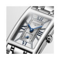 Longines, DolceVita Small Seconds, Quartz Women's Watch Longines, DolceVita with a 20.8 x 32mm stainless steel case and bracelet strap featuring a small seconds hand on a silver dial.