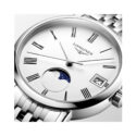Longines, Elegant Collection Moonphase, Quartz Women's Watch Longines, Elegant Collection with a 30mm stainless steel case and bracelet strap featuring a date function, moonphase and a white dial.