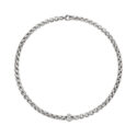 FOPE, EKA Collection, 18ct White Gold Diamond Necklace: 0.40 carats An 18ct white gold necklace with a single diamond set rondel, belonging to the FOPE EKA collection.
