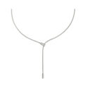 An 18ct white gold diamond set drop necklet, belonging to the FOPE Aria collection.