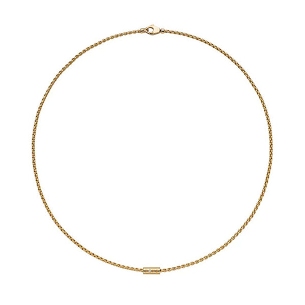 An 18ct yellow gold diamond necklace belonging to FOPE's Aria collection.