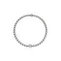 An 18ct white gold Flex'It bracelet with a single diamond set rondel belonging to the FOPE EKA collection.