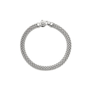 An 18ct white gold bracelet with a single clasp, belonging to FOPE's Vendôme collection.