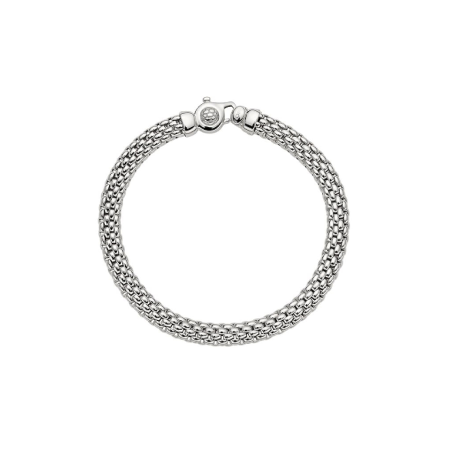 An 18ct white gold bracelet with a single clasp, belonging to FOPE's Vendôme collection.