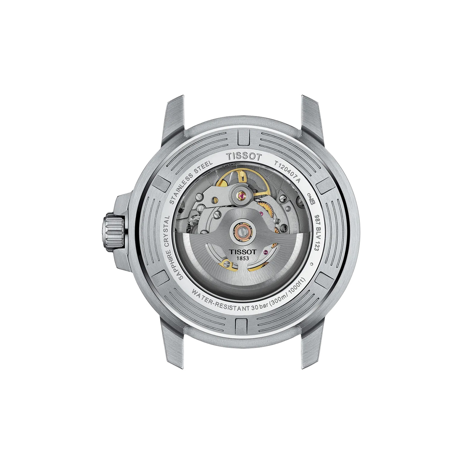 Tissot, Seastar 1000 with a 43mm stainless steel case and bracelet strap featuring a date function and a green dial with a black bezel.