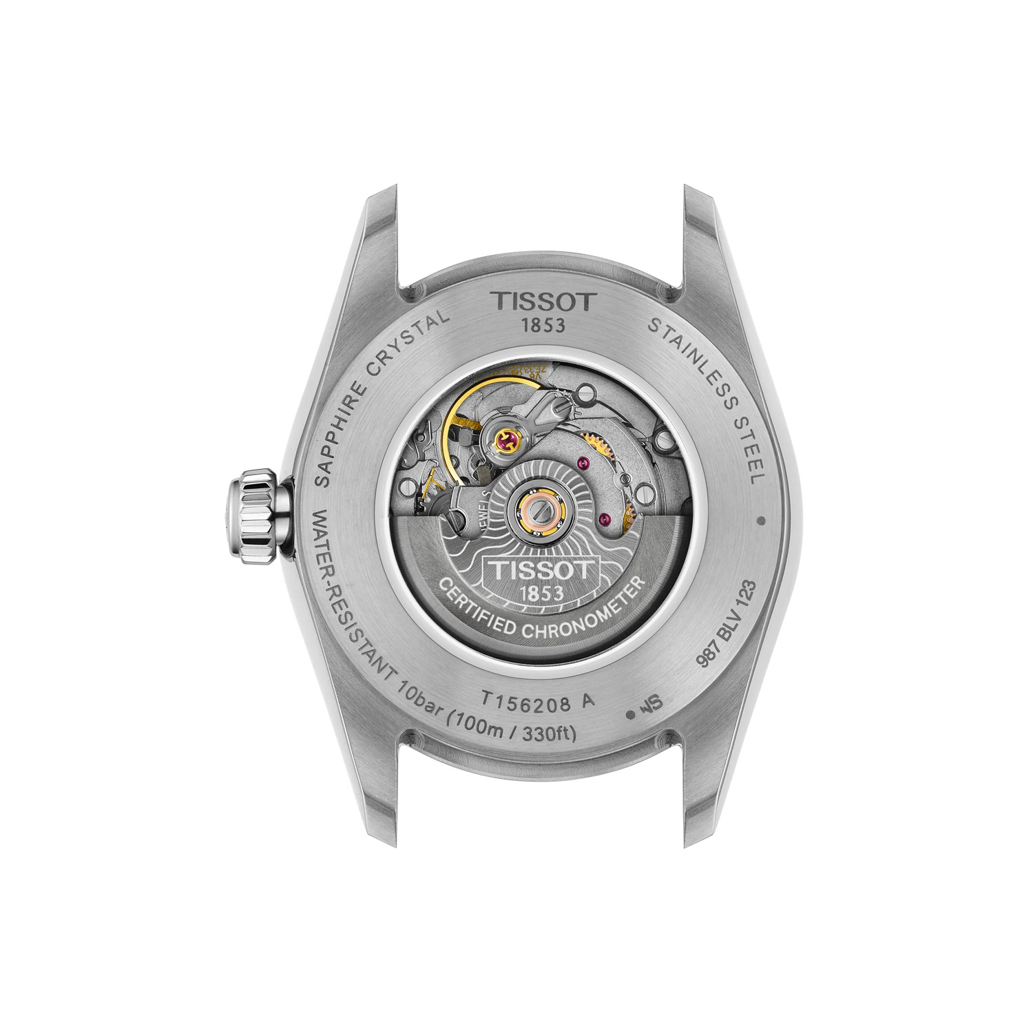 Tissot, Ballade with a 30mm stainless steel case and bracelet strap featuring a date function and an ice blue coloured dial.