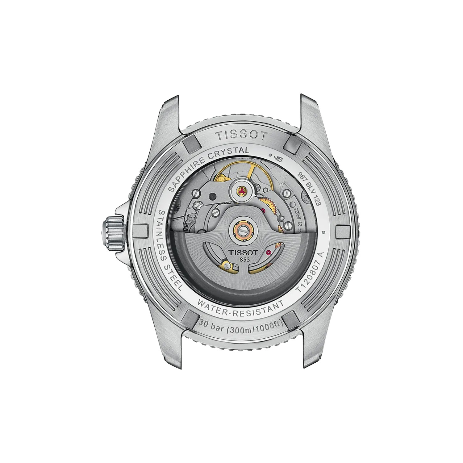 Tissot, Seastar 1000 with a 40mm stainless steel case and bracelet strap featuring a date function and a graded grey-black coloured dial.