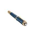Montblanc, Great Characters Homage to Queen Special Edition rollerball pen crafted from blue precious resin with gold-plated fittings.