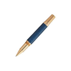 Montblanc, Great Characters Homage to Queen Special Edition rollerball pen crafted from blue precious resin with gold-plated fittings.
