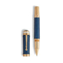Montblanc, Great Characters Homage to Queen Special Edition rollerball pen crafted from blue precious resin with gold-plated fittings.