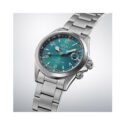 Seiko Prospex Alpinist 'Tealpine' with a 39.5mm stainless steel case and bracelet strap featuring a date function and a teal coloured dial.
