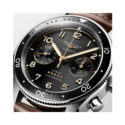 Longines, Spirit Flyback with a 42mm stainless steel case and a brown leather strap featuring a chronograph and a black dial and ceramic bezel.