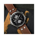 Hamilton, Khaki Aviation X-Wind Black, Men's Automatic Watch Hamilton, Khaki Aviation X-Wind with a 44mm stainless steel case and a brown leather strap featuring a chronograph, day date function and a black dial.
